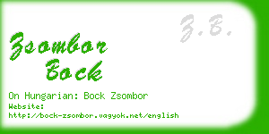 zsombor bock business card